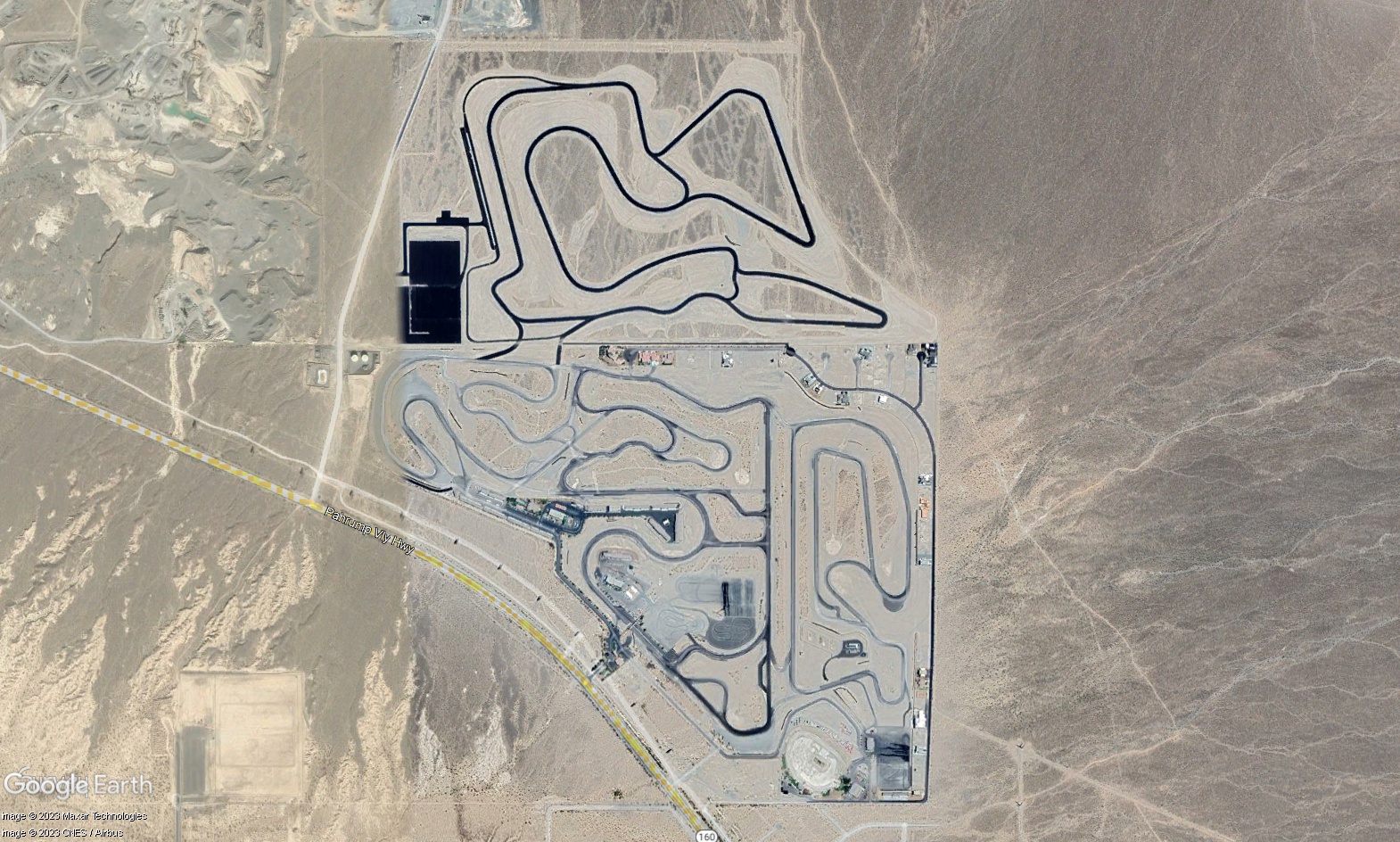 Aerial view Spring Mountain Raceway after build.